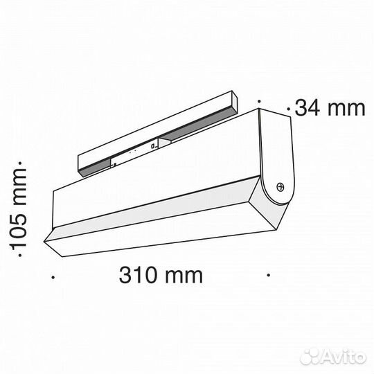 Накладной светильник Maytoni basis TR013-2-20W4K-B