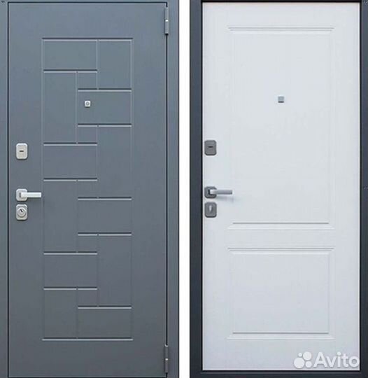 Дверь входная серая металлическая Арсенал