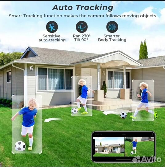 Камера Wi-Fi Hiseeu 8mp,2 объектива,уличная,4K