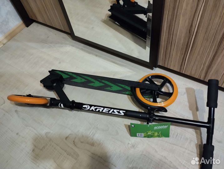 Самокат взросл новый, большие колеса200мм
