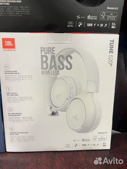 Беспроводные наушники jbl tune 520bt