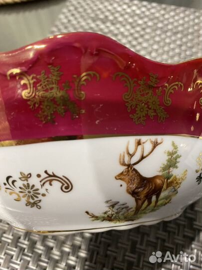 Ваза для фруктов богемия, фарфор