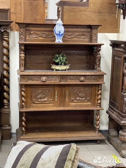 Комод/Поставец антикварный в охотничьем стиле
