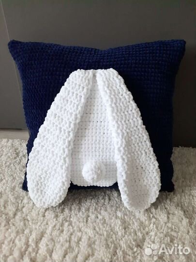 Вязаная плюшевая подушка игрушка 2 в 1