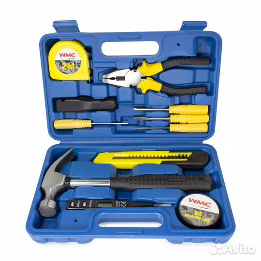 Набор инструментов 11пр.(плоскогубцы,нож,рулетка,о