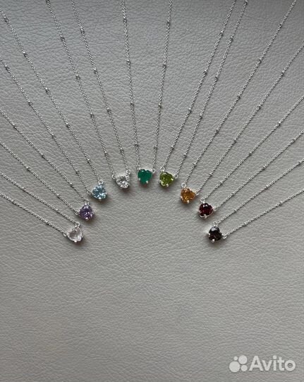 Серебряное колье с аметистом