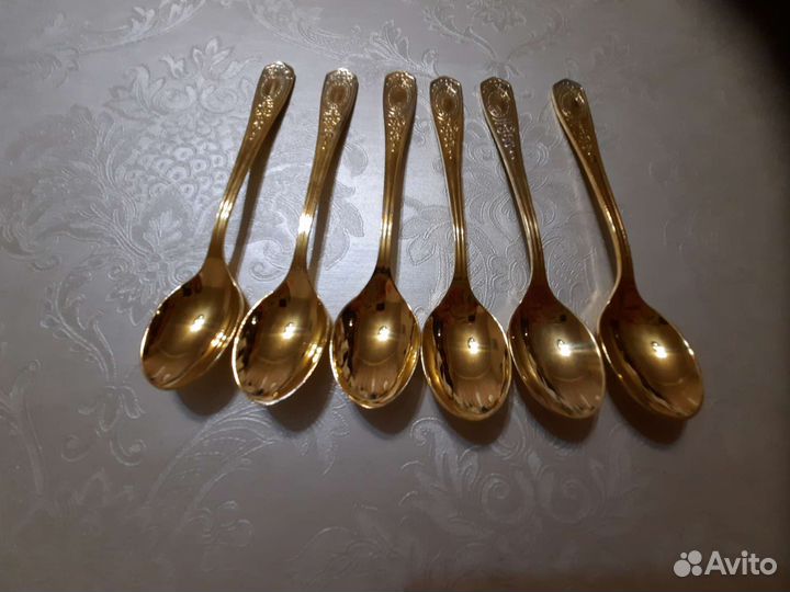 Ложки чайные позолоченные