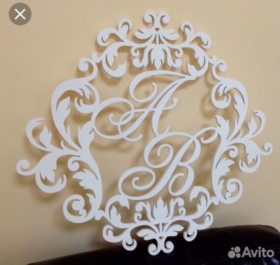 Герб семейная монограмма инициалами