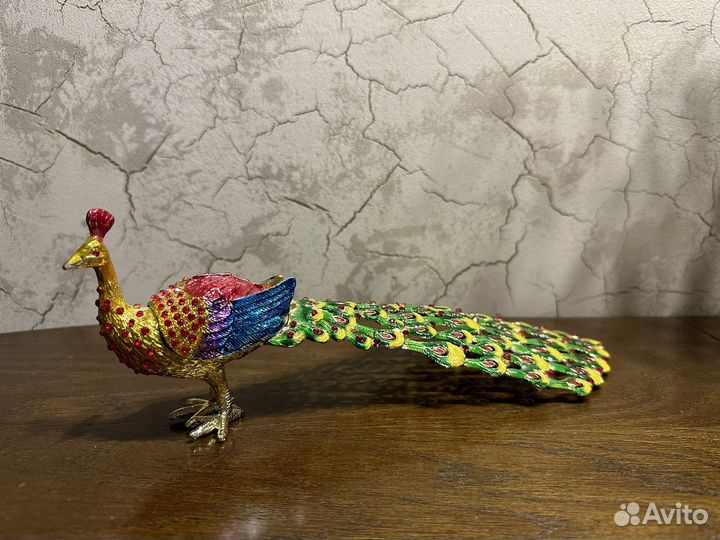 Шкатулка для украшений Павлин