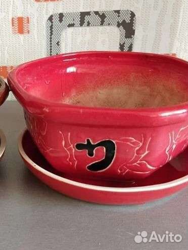 Горшок керамический, бонсайница