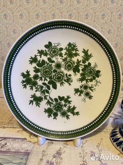 Тарелка декоративная Германия Гжель СССР