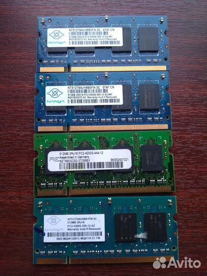 SO dimm DDR2 - по 512 Mb