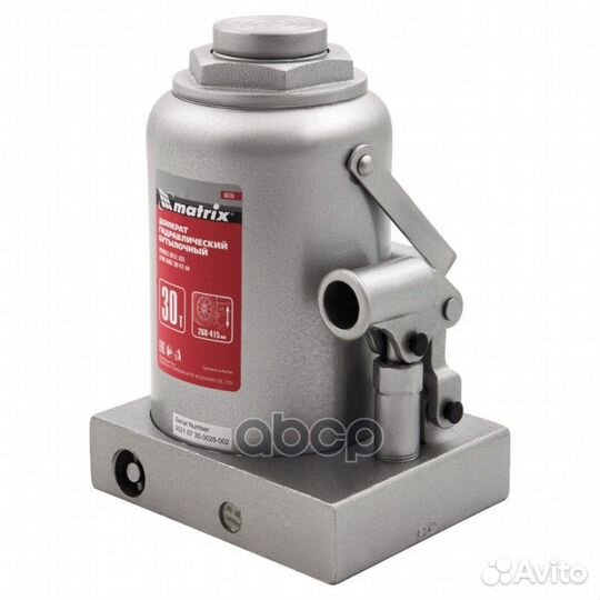 50735 домкрат гидравлический бутылочный, 30т