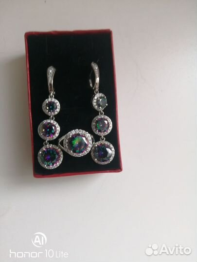 Комплект серьги и кольцо 926