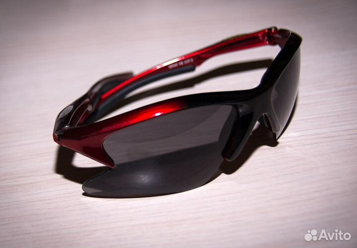 Очки спортивные велосипедные унисекс красные
