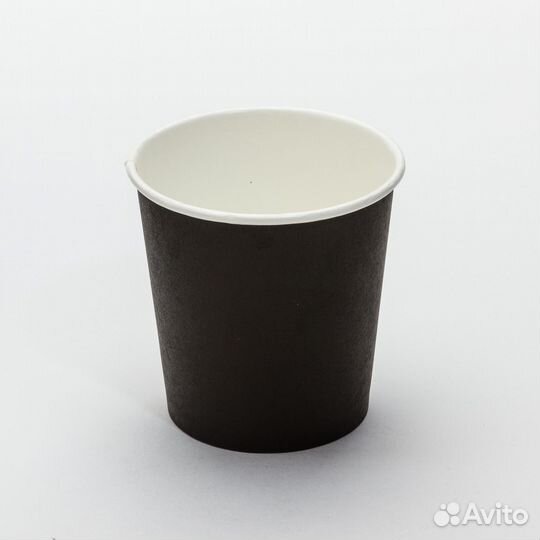 Стакан картонный 100мл 1-сл. черный d62мм