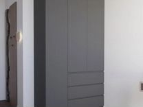 Шкаф серый в стиле икеа