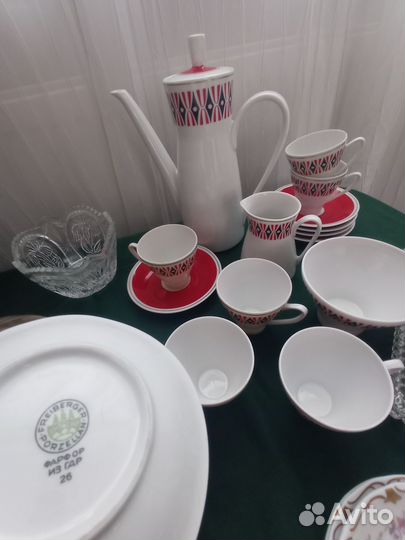 Сервизы ГДР, посуда и вазы СССР и др