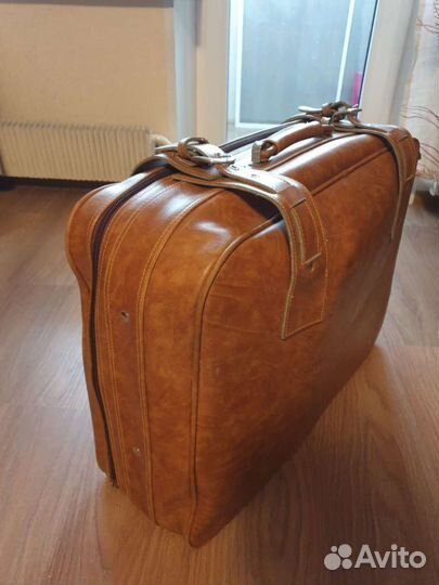 Чемодан кожа натуральная ретро