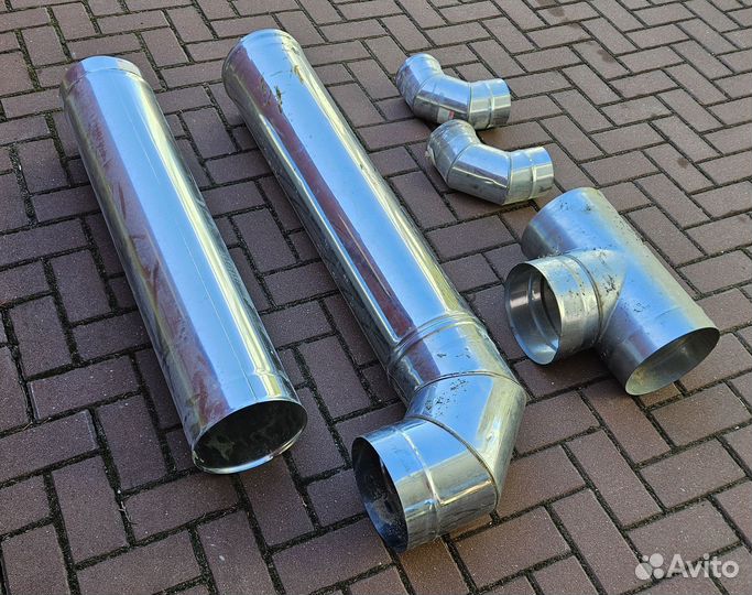 Трубы для дымохода из нержавейки 200х1000, Ferrum