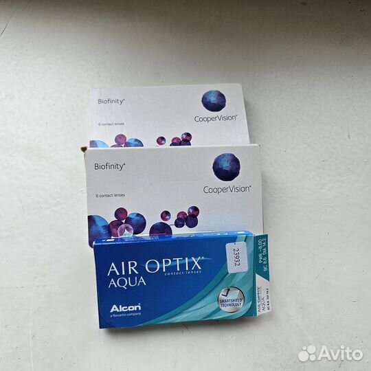 Линзы контактные Biofinity, Air Optix aqua -8 -8,5