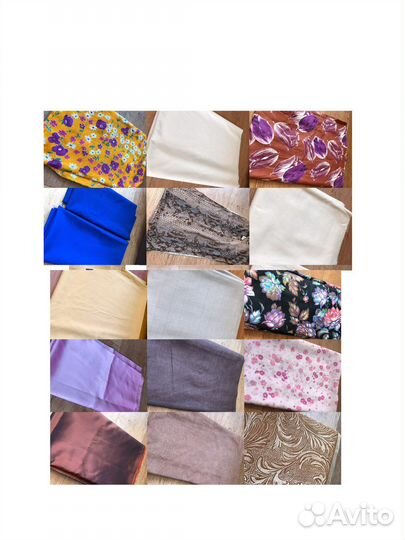 Ткань ситец сатин шерстяная лен шелк штапель