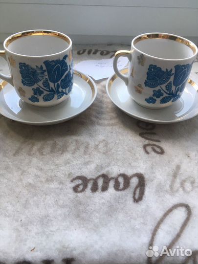 Фарфоровые чайные пары СССР