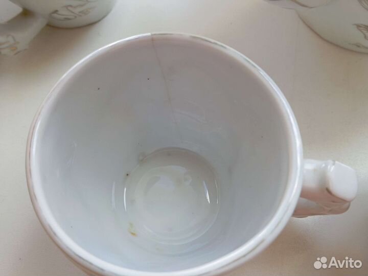 Чайник старинный Дракон и чашки