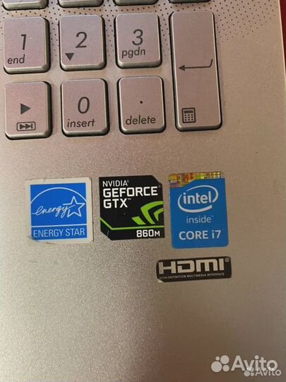 Ноутбук asus N551J Core i7 GeForce 2GB