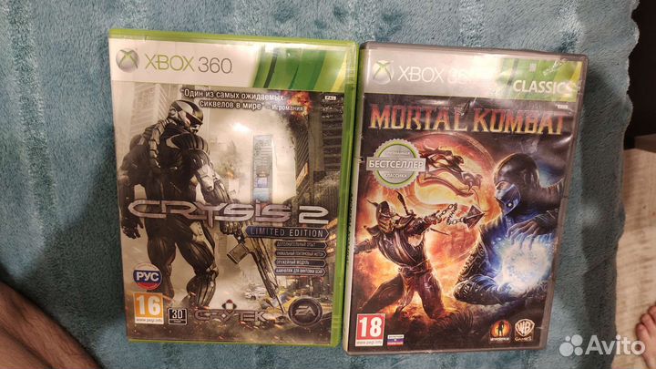 Диски на xbox 360 mortal combat, crysis 2