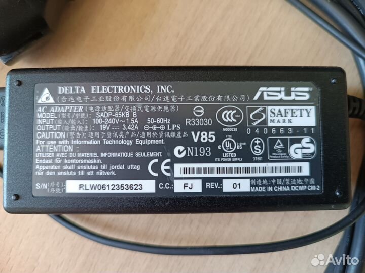 Блок питания для ноутбука Asus 19V 3.42А 65W