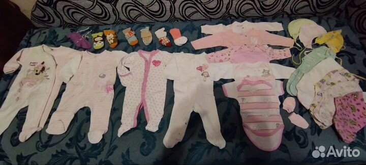 Вещи для девочки 2-4мес