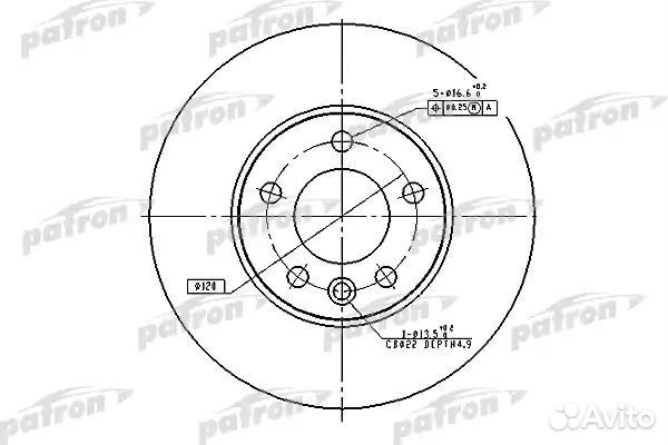 Диск тормозной передн VW:multivan V 04.03,toua