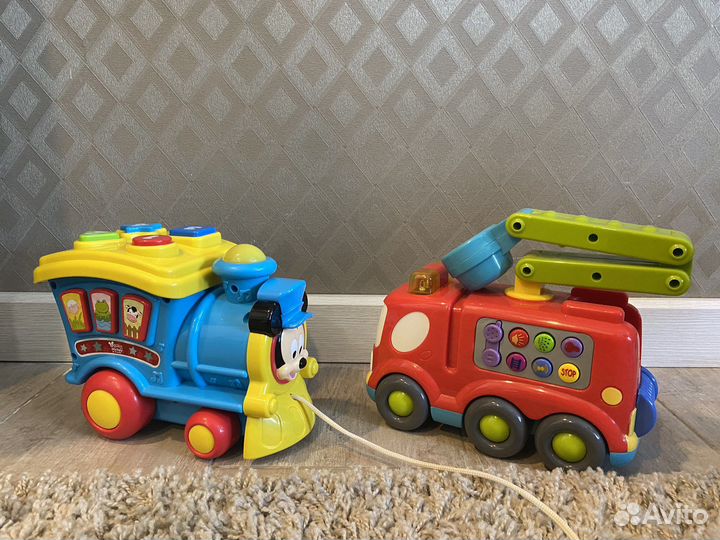 Музыкальный паровозик и пожарная машина