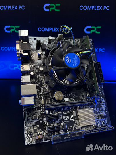 Материнская плата asus H110M-K Комплект