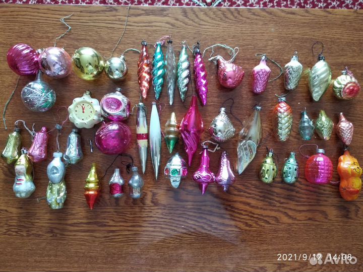 Елочные игрушки СССР (стекло)