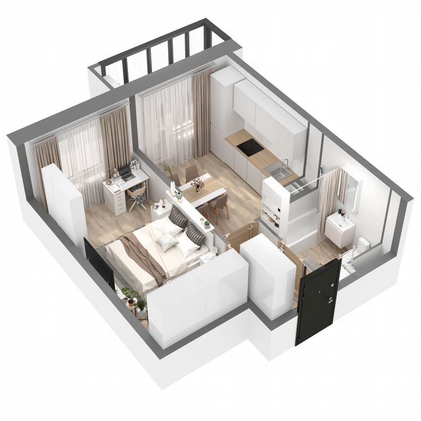 1-к. квартира, 36,1 м², 9/23 эт.