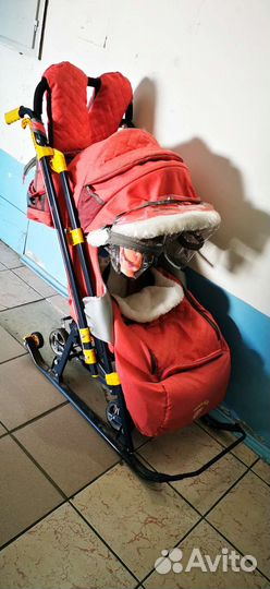 Детские санки коляска ника