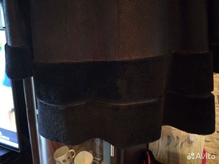 Дубленка натуральная женская 46 48 длинная