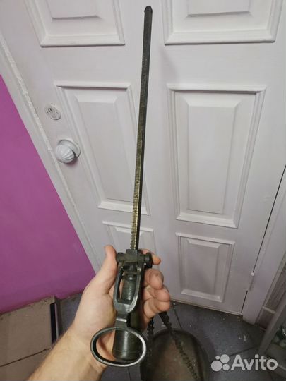 Старинные латунные Весы с Чашей Безмен