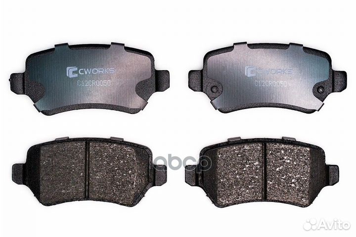 Тормозные колодки задние (Low Metallic) cworks