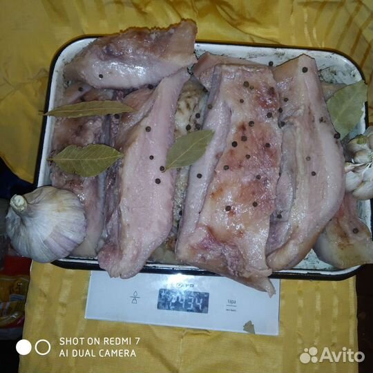 Сало домашнего засола,цена 1 кг