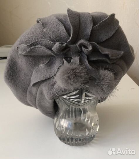 Берет Willi (Польша) серый, натуральная шерсть