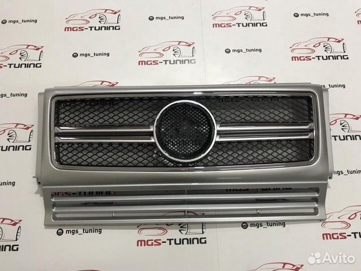 Решетка G-class G63 AMG Серая w463 (Без звезды)