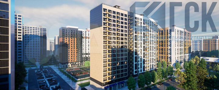 2-к. квартира, 53,2 м², 6/19 эт.