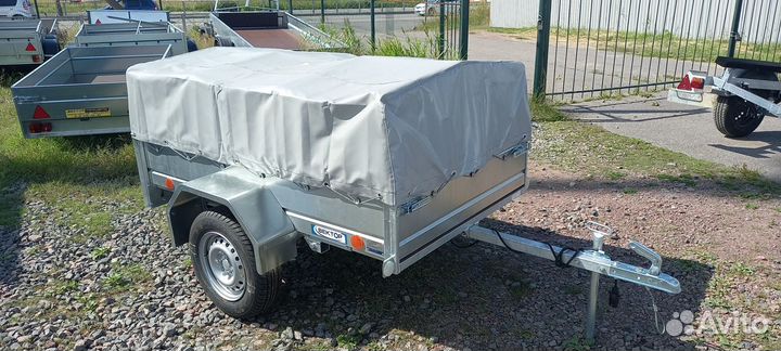 Прицеп для дачи 1.85х1.1м со съемным дышлом и тент