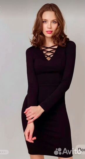 Платье футляр со шнуровкой на молнии