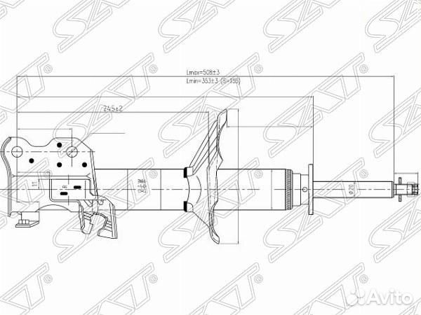 Стойка передняя nissan almera/presea/pulsar/sunny