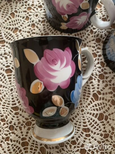 Чайная пара-гигант Дулево 1989 год бронь