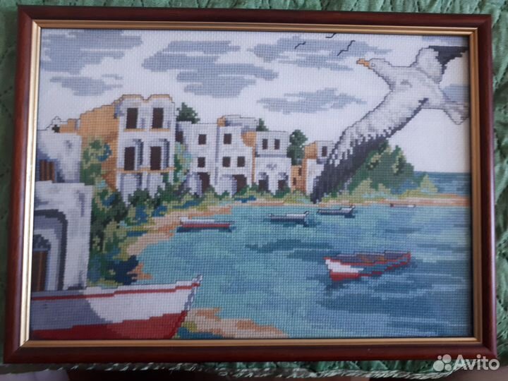 Вышитые картинки готовые разные